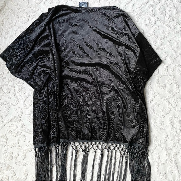 Gothic Killstar Deathmoth Fern Celestial Velvety Kimono xs-small - Picture 2 of 6